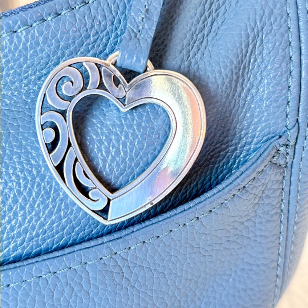 Brighton Barbados Ziptop Hobo Canyon Blue Women’s Bag - Picture 3 of 11